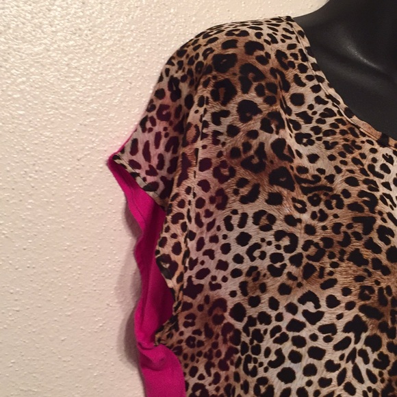 Copper Key Leopard Blouse Animal Print - Picture 4 of 7
